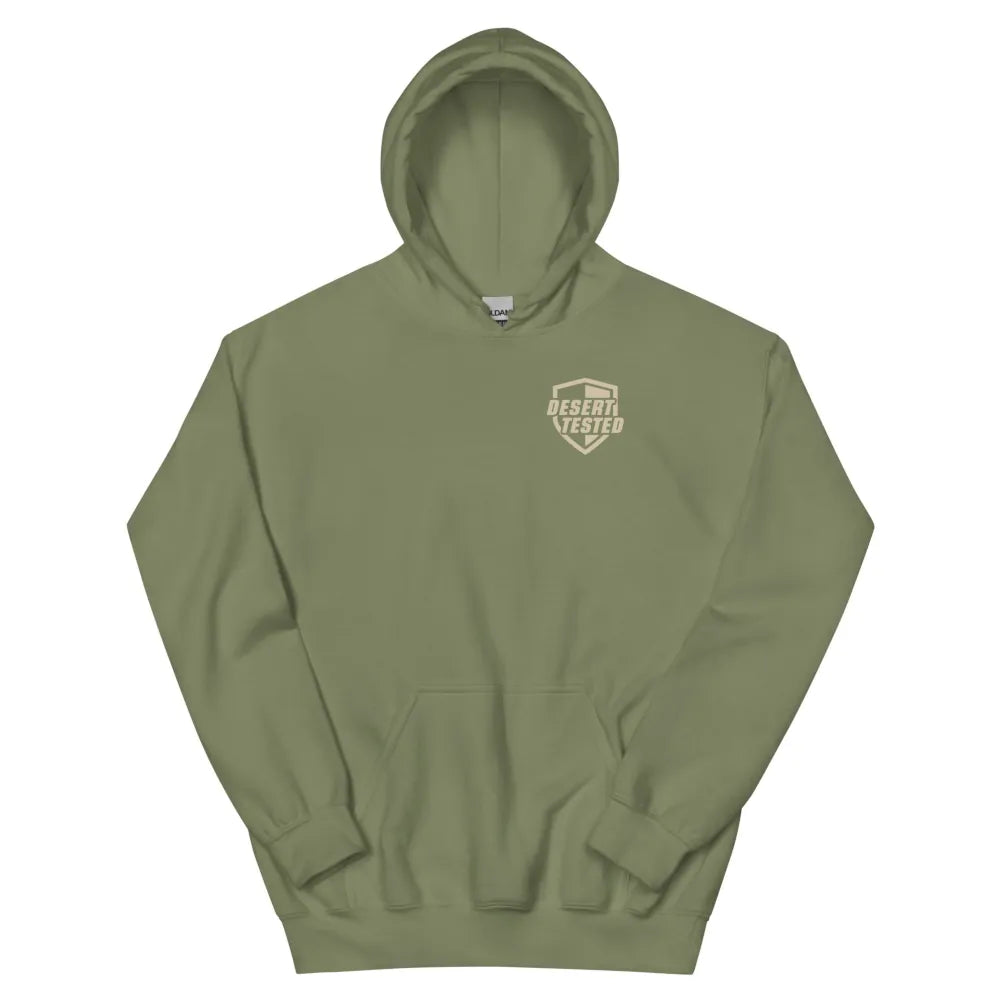 Desert-Tested Olive Green Hoodie