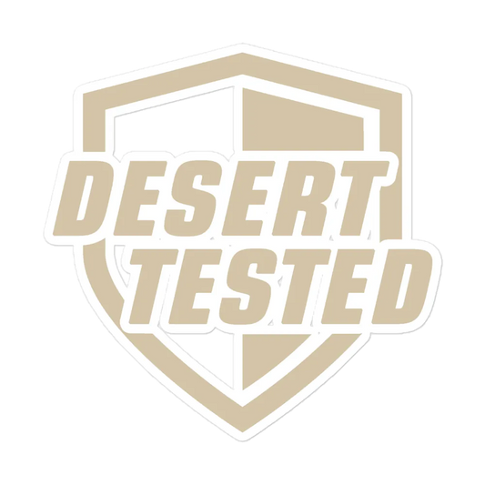 Desert-Tested Square Desert Sand Vinyl Decal
