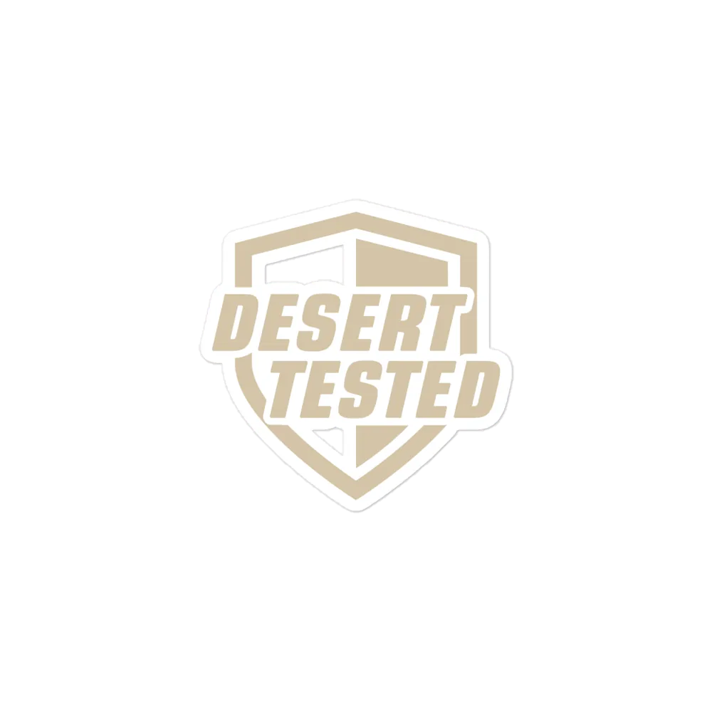 Desert-Tested Square Desert Sand Vinyl Decal