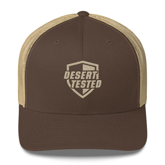 Desert-Tested Brown & Tan Mesh Snap-Back Hat